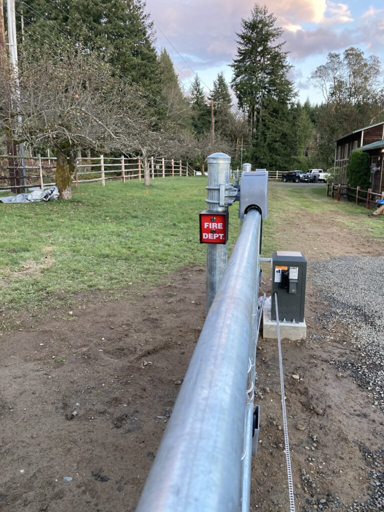 Automated Entry Gate at Sound Equine in Poulsbo, WA